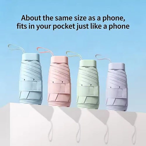 Compact Foldable Travel Umbrella UV Protection Lightweight Mini Pocket Sun Rain Umbrella Outdoor Daily Use