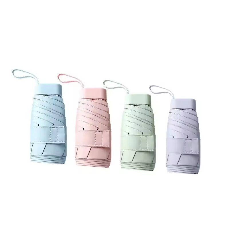 Compact Foldable Travel Umbrella UV Protection Lightweight Mini Pocket Sun Rain Umbrella Outdoor Daily Use