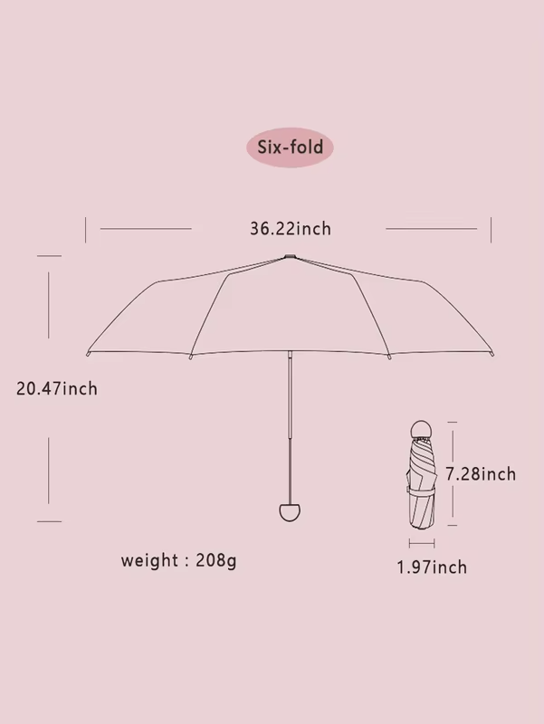 Ultralight And Compact Portable Capsule Umbrella UV Protection Umbrella Mini Five-fold Umbrella