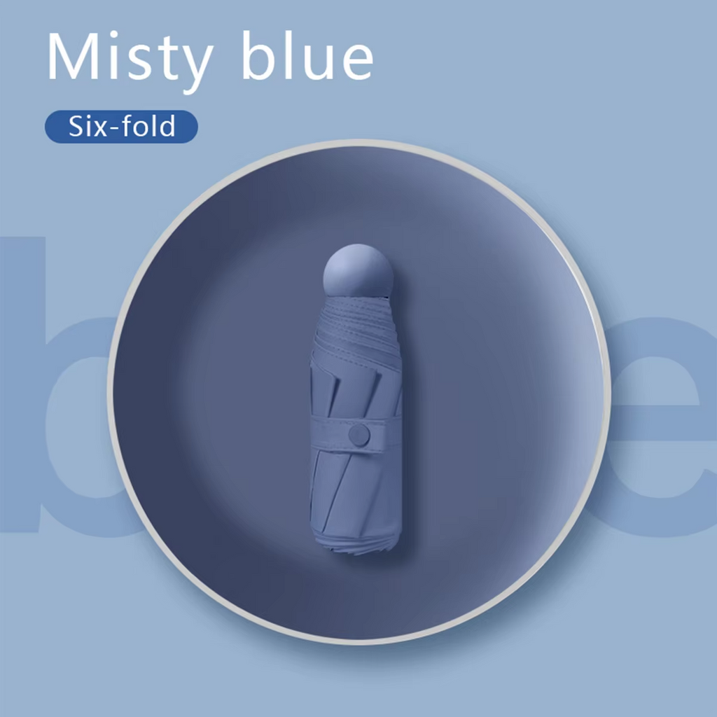 Ultralight And Compact Portable Capsule Umbrella UV Protection Umbrella Mini Five-fold Umbrella
