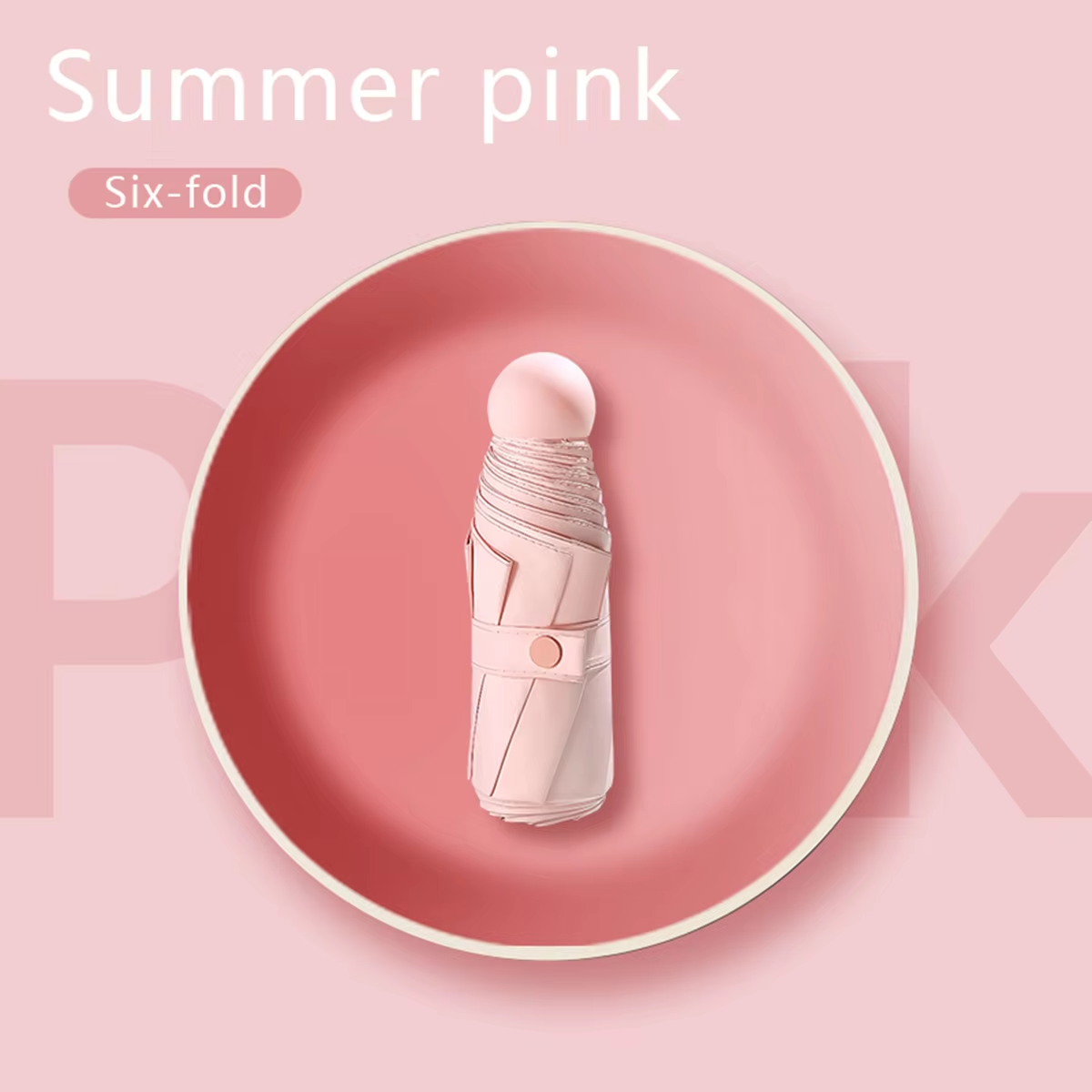 Ultralight And Compact Portable Capsule Umbrella UV Protection Umbrella Mini Five-fold Umbrella