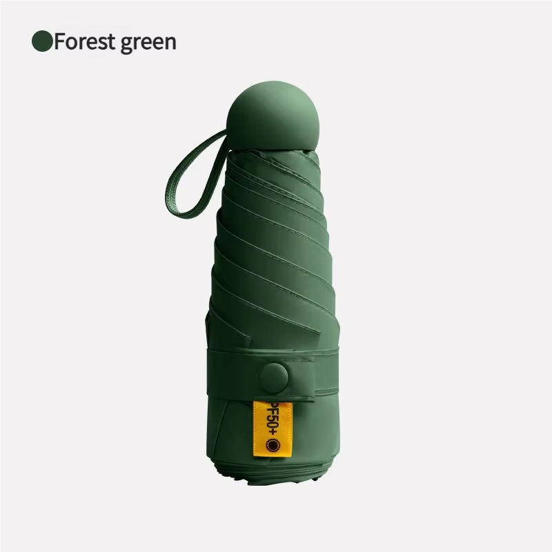 Mini Portable Folding Sun Umbrella for Women UV Protection Lightweight Compact Dual Purpose Sunny/Windy Condition