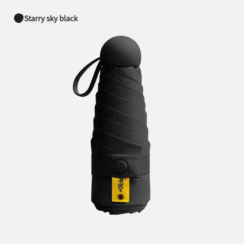 Mini Portable Folding Sun Umbrella for Women UV Protection Lightweight Compact Dual Purpose Sunny/Windy Condition