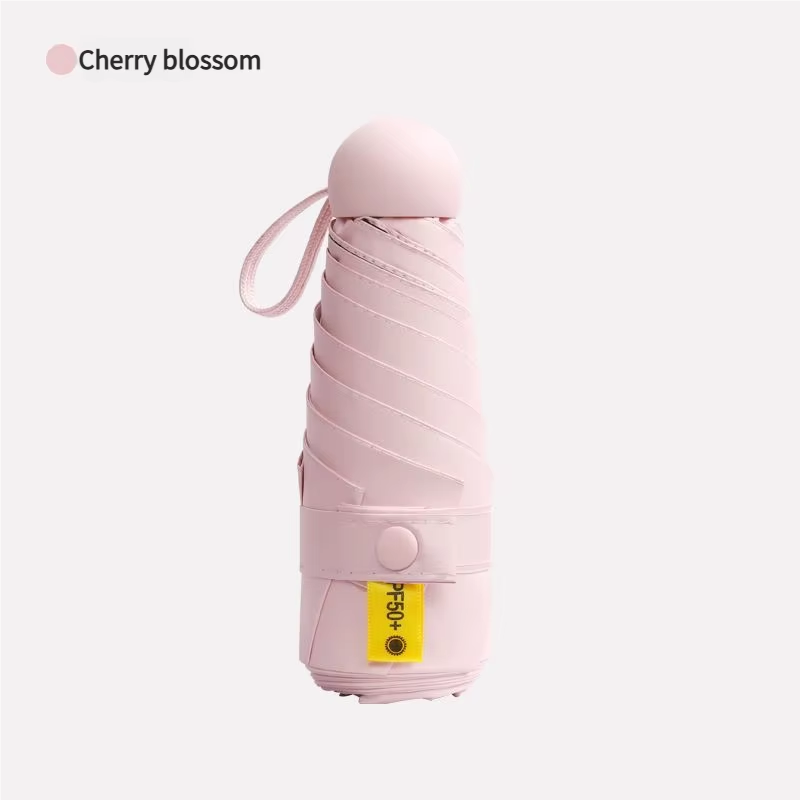 Mini Portable Folding Sun Umbrella for Women UV Protection Lightweight Compact Dual Purpose Sunny/Windy Condition