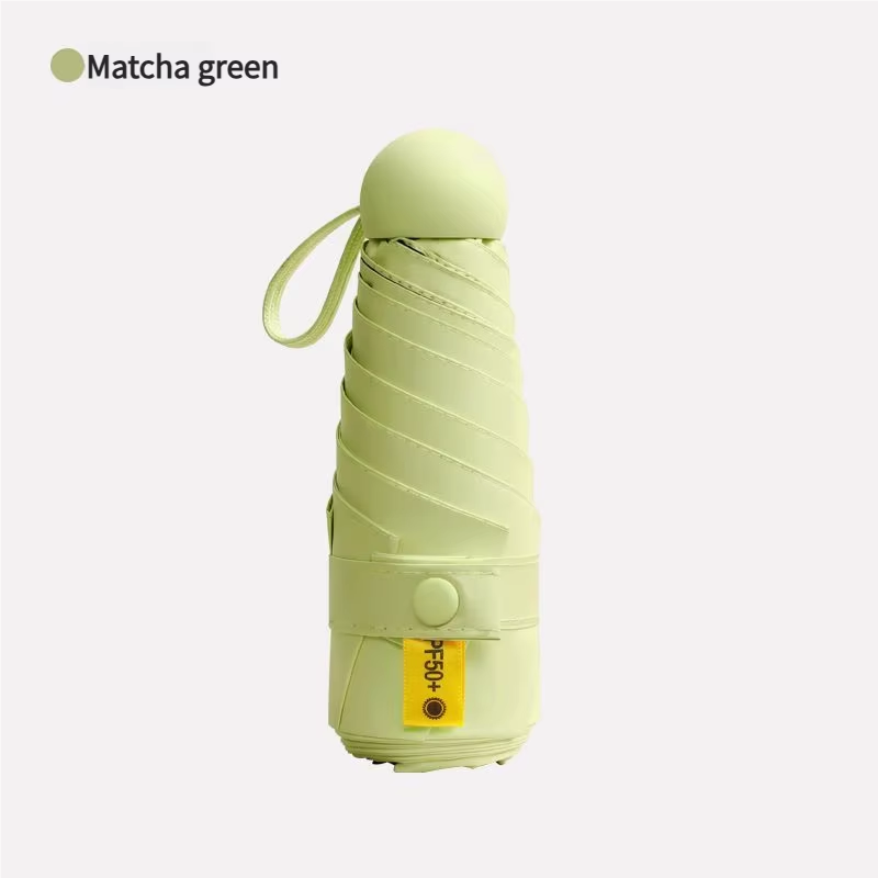 Mini Portable Folding Sun Umbrella for Women UV Protection Lightweight Compact Dual Purpose Sunny/Windy Condition