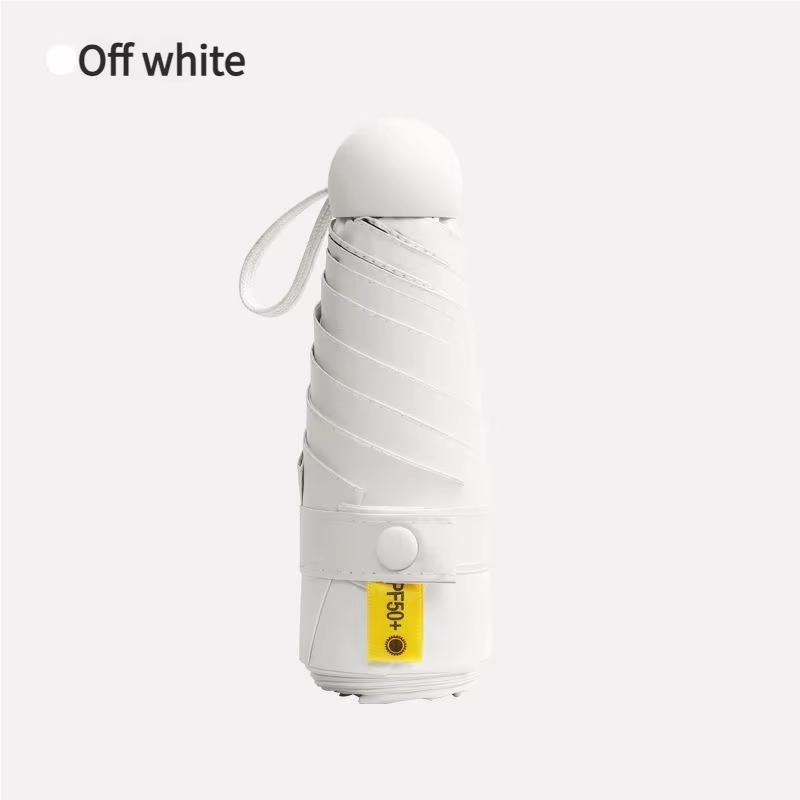 Mini Portable Folding Sun Umbrella for Women UV Protection Lightweight Compact Dual Purpose Sunny/Windy Condition