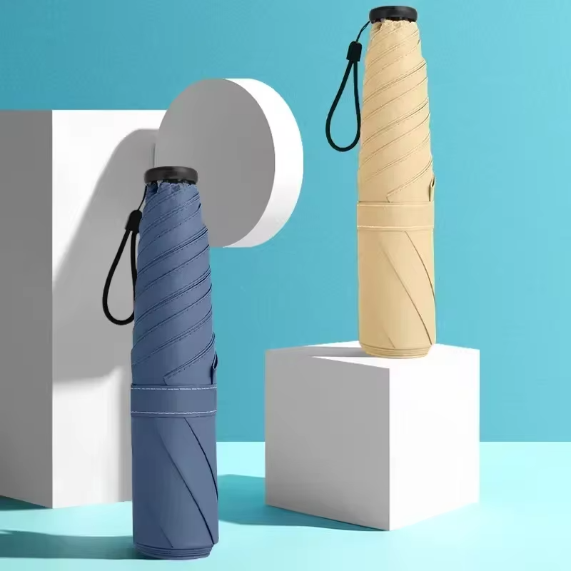 Folding Umbrella Carbon Fiber Anti UV Rain Sun Umbrella Fashionable Portable Windproof Lamp Women's and Men's Sunshade Umbrella
