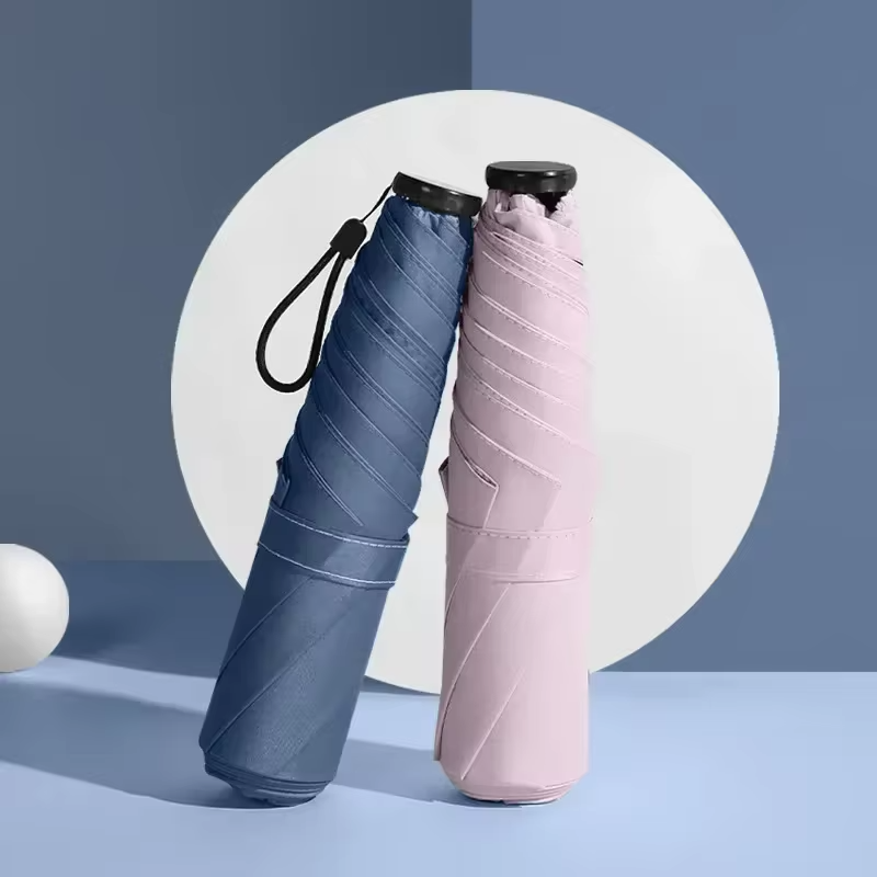 Folding Umbrella Carbon Fiber Anti UV Rain Sun Umbrella Fashionable Portable Windproof Lamp Women's and Men's Sunshade Umbrella