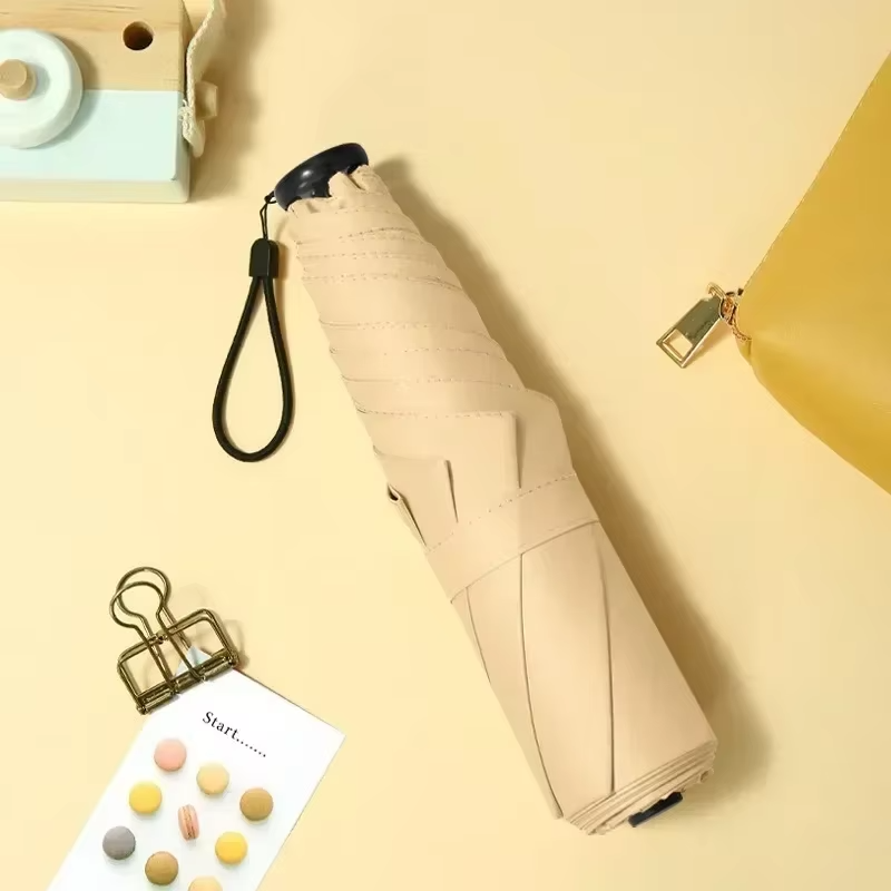Folding Umbrella Carbon Fiber Anti UV Rain Sun Umbrella Fashionable Portable Windproof Lamp Women's and Men's Sunshade Umbrella