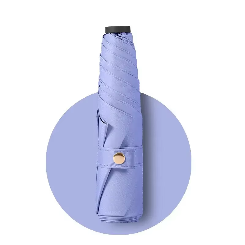 Folding Umbrella Carbon Fiber Anti UV Rain Sun Umbrella Fashionable Portable Windproof Lamp Women's and Men's Sunshade Umbrella