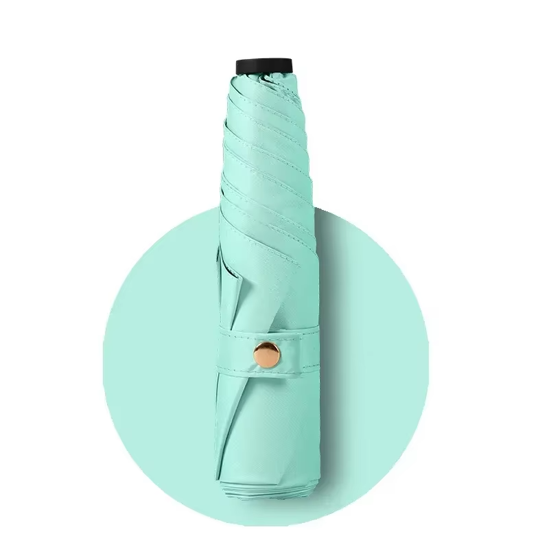 Folding Umbrella Carbon Fiber Anti UV Rain Sun Umbrella Fashionable Portable Windproof Lamp Women's and Men's Sunshade Umbrella