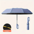 UV Protection Casual Folding UPF50+ Automatic Umbrella With Loop Buckle, Stylish Design Compact Sun, For Outdoor Travel
