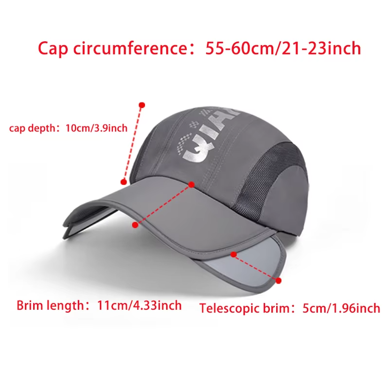 Summer protection hat women's outdoor cycling retractable large brimmed visor quick drying waterproof breathable duck tongue