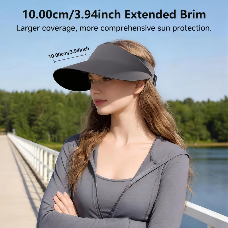2026 New! Seamless Wide-Brim / Large Brim Empty Top Ponytail Cap  Foldable UV Sun Hat -Foldable UV Sun Hat– Summer Gift for Wome