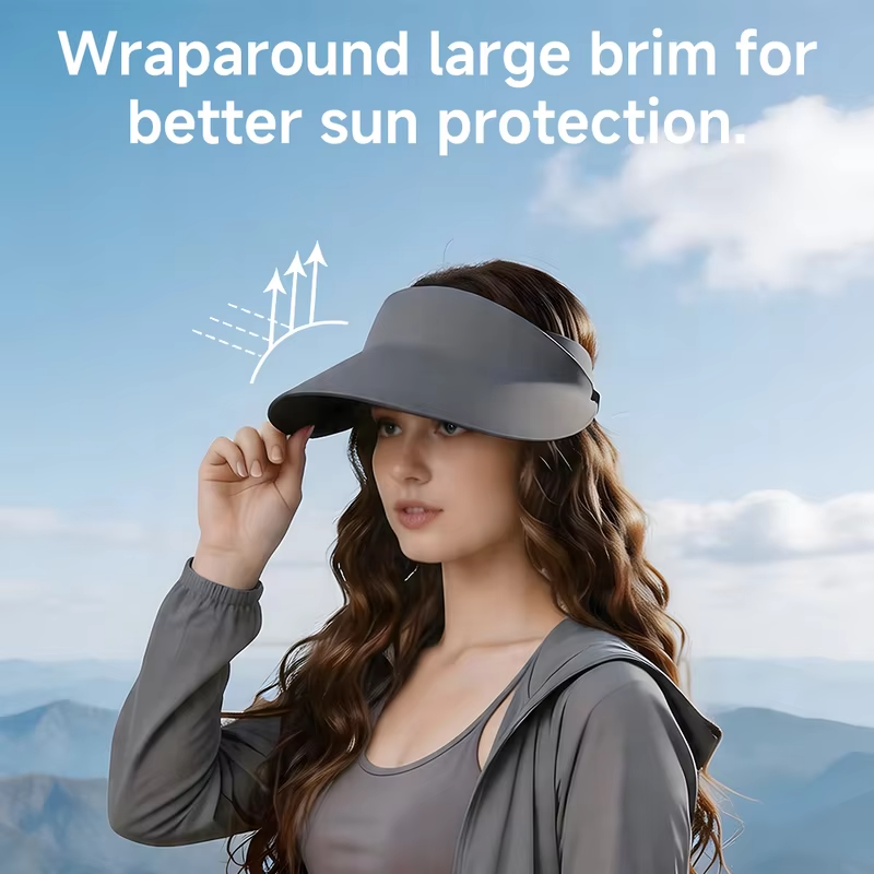 2026 New! Seamless Wide-Brim / Large Brim Empty Top Ponytail Cap  Foldable UV Sun Hat -Foldable UV Sun Hat– Summer Gift for Wome