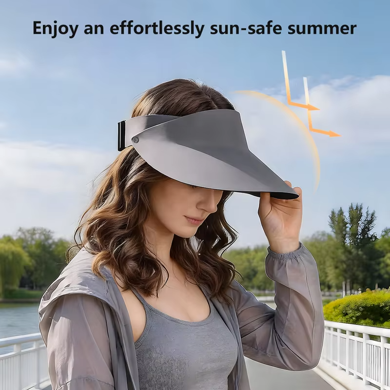 2026 New! Seamless Wide-Brim / Large Brim Empty Top Ponytail Cap  Foldable UV Sun Hat -Foldable UV Sun Hat– Summer Gift for Wome