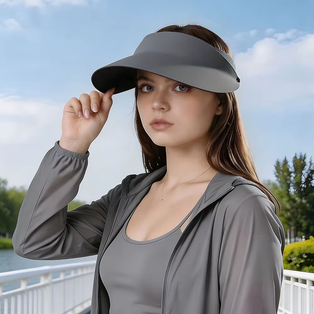 2026 New! Seamless Wide-Brim / Large Brim Empty Top Ponytail Cap  Foldable UV Sun Hat -Foldable UV Sun Hat– Summer Gift for Wome