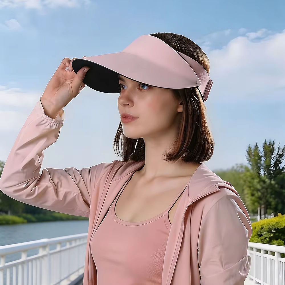 2026 New! Seamless Wide-Brim / Large Brim Empty Top Ponytail Cap  Foldable UV Sun Hat -Foldable UV Sun Hat– Summer Gift for Wome