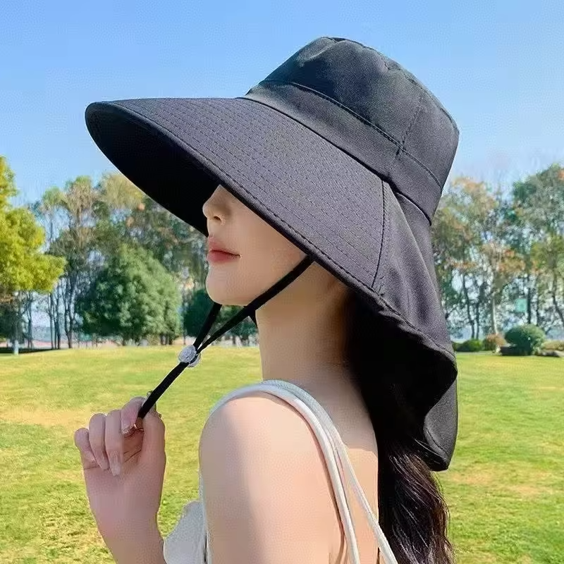 Big Brimmed Sun Protection Hat for Women 2026 New Model, UV Resistant, Waterproof, Face Covering, Shawl Sun Hat for Cycling
