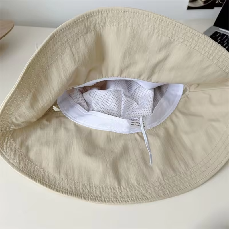 Women Lace-up Bowknot Sunscreen Fisherman Hat Large Brim Summer Anti-UV Strap Bucket Caps Korean Girl Travel Beach Basin Caps
